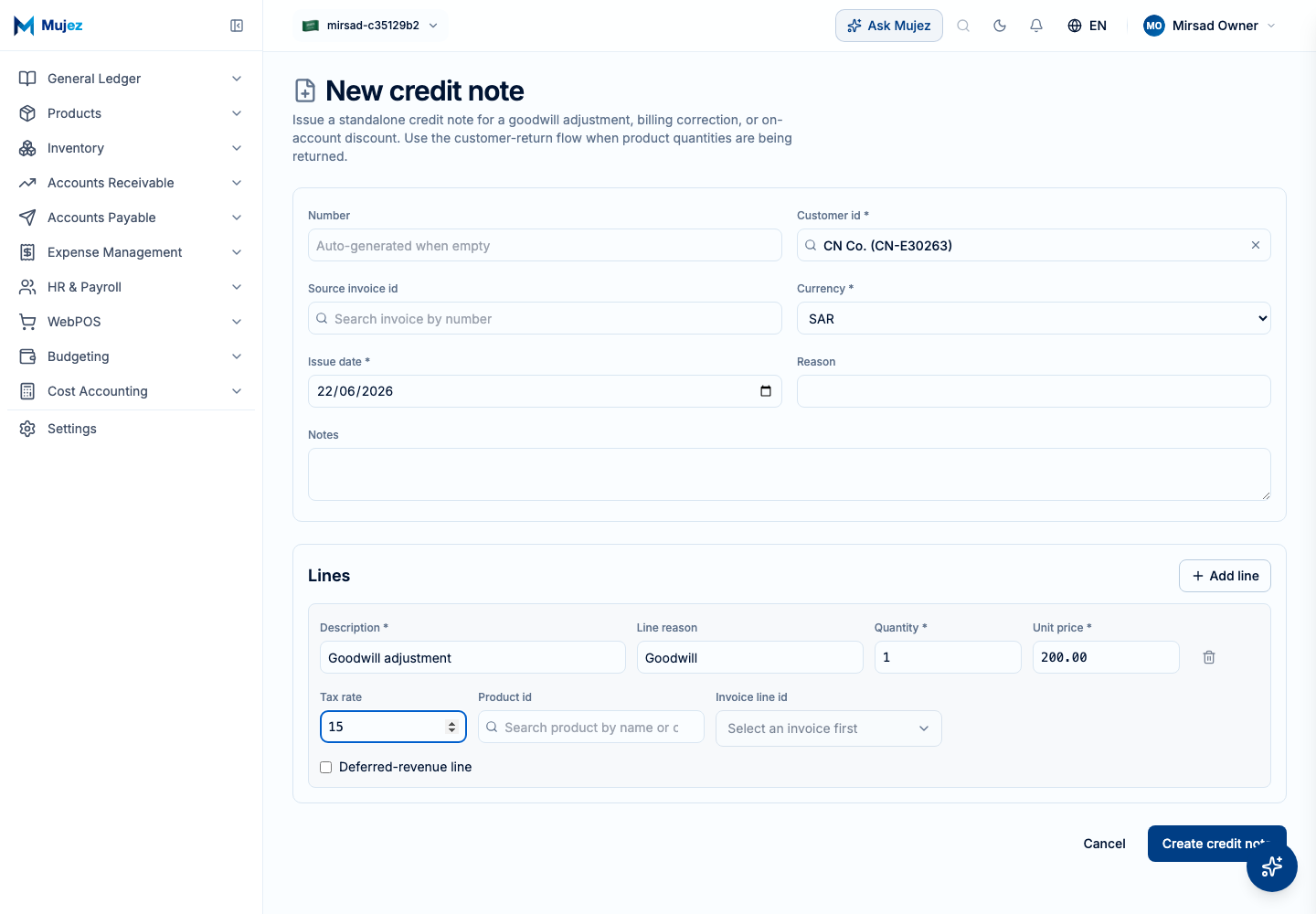 Add a credit line.